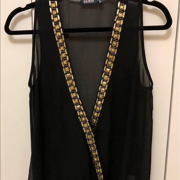 Tildon Black Sheer Top - Picture 2 of 3